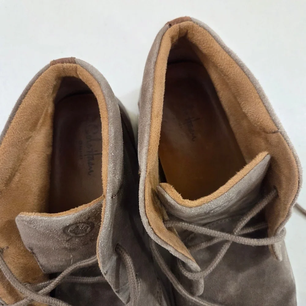 Born Harrison Mens 10M Taupe Suede Leather Chukka Boots BM0015055 Brown